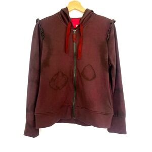 Evy"s Tree Sweatshirt Full Zip Hooded Sweatshirt Penelope Size M Tie Dye Grunge